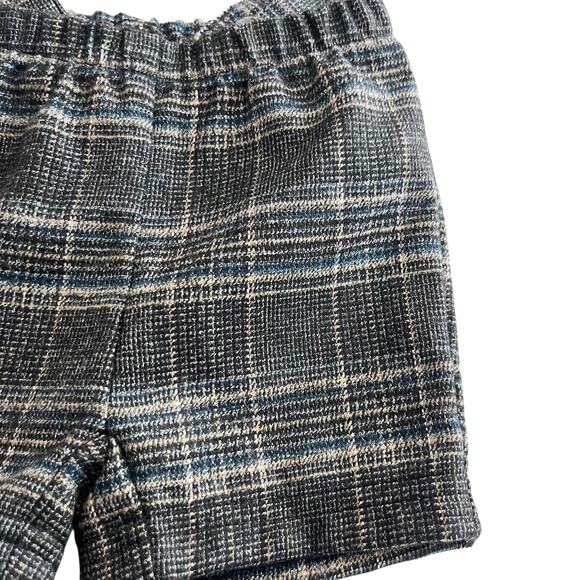 Boys Plaid Suspender Shorts - Space Grey, Size 12 Months - NWT - Picture 5 of 8